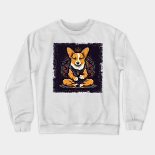 Corgi doing yoga Crewneck Sweatshirt